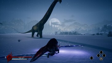 Photo : une capture d'écran du jeu Dinoblade.