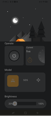 Réglages de la lampe de camping. (Source de l'image : Sergey Tarasov - Notebookcheck)