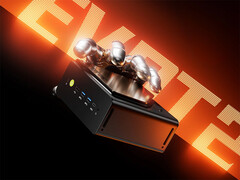 Le GMKtec Evo-T2 a un prix de lancement plus élevé que celui du Evo-X2, mais il est actuellement moins cher. Photo : une photo promotionnelle montrant une partie du mini PC.