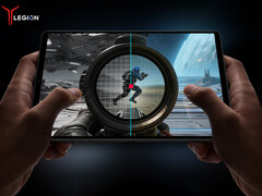 Le vert citron serait la troisième couleur disponible pour la tablette. Photo : une image promotionnelle montrant un jeu fonctionnant sur la tablette.