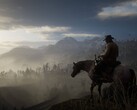Une image montrant Arthur Morgan sur son cheval dans Red Dead Redemption 2.