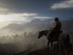Une image montrant Arthur Morgan sur son cheval dans Red Dead Redemption 2.