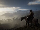 Une image montrant Arthur Morgan sur son cheval dans Red Dead Redemption 2.