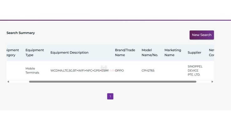 Le Find N6 listé sur IMDA. (Source de l'image : TheTechOutlook)