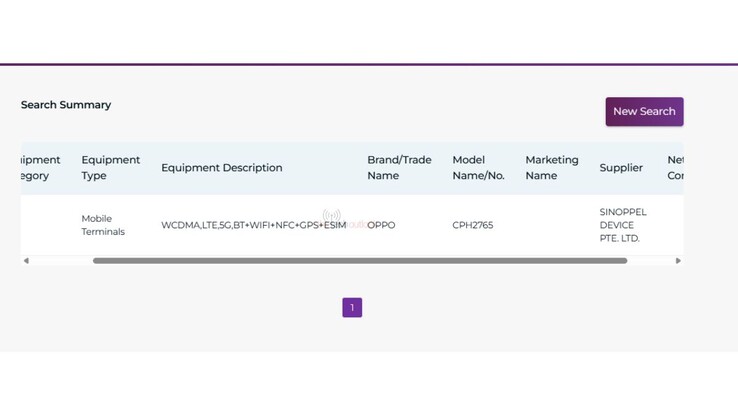 Le Find N6 listé sur IMDA. (Source de l'image : TheTechOutlook)