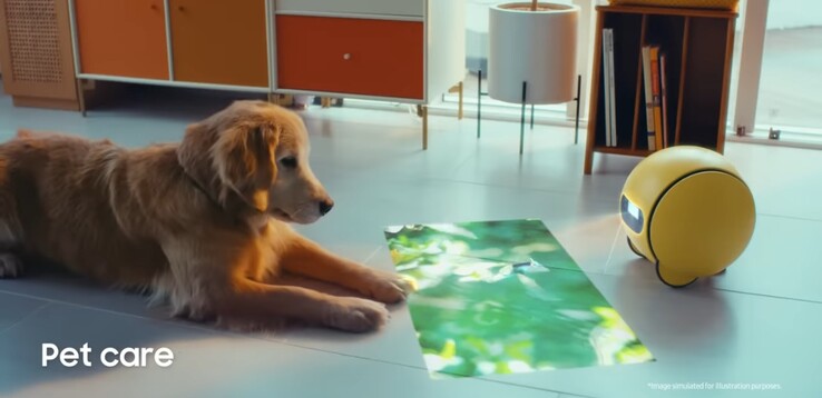 Grâce à sa nouvelle fonction de projection, Baller est un bon compagnon pour votre animal de compagnie et un bon divertissement. (Source : Samsung)