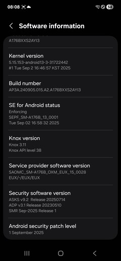 Samsung Galaxy A17 Logiciel 5G