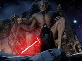 Image du mod Lightsabers (Magicka Sabers). (Source de l'image : SkyrimRenKylo - Nexus Mods)