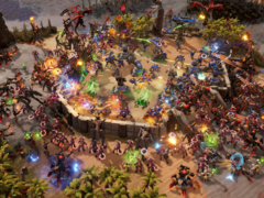 Stormgate se déroule dans un futur de science-fiction où la Terre doit faire face à des menaces interdimensionnelles. Ci-contre, une capture d'écran du jeu. (Source de l'image : Steam)