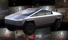 Le Tesla Cybertruck a été repéré sur l'autoroute avec ses panneaux latéraux parsemés d'impacts de balles. (Source de l'image : Tesla/@teslaownersSV - édité)