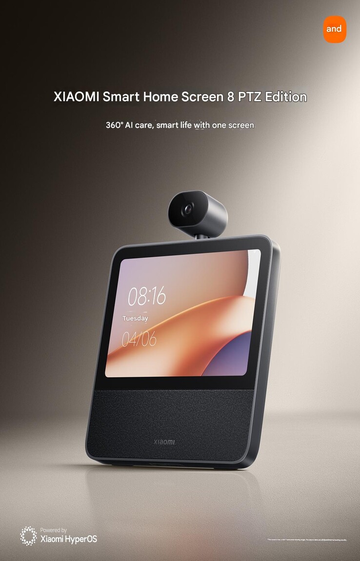 Une affiche de marketing pour le Xiaomi Smart Home Screen 8 PTZ Edition. (Source de l'image : Xiaomi)