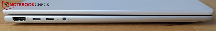 Gauche : HDMI 2.1, 2x Thunderbolt 4 (PD, DP 2.1, HP Sleep and Charge), prise audio pour casque d'écoute