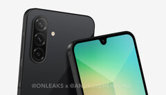 Le Galaxy A26 arbore un design familier. (Source de l&#039;image : Android Headlines &amp;amp; @OnLeaks)