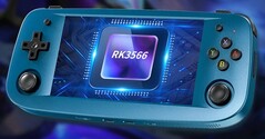 L'Anbernic RG503 est doté d'un écran AMOLED de 4,95 pouces et d'un SoC RK3566. (Image source : Anbernic)