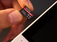 Une carte SD SanDisk de 512 Go (Source de l'image : SanDIsk)