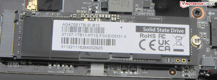 Un disque SSD PCIe-4 sert de disque système.