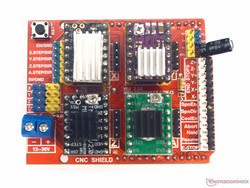 différents pilotes connectés à la CNC-shield