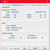 Lenovo ThinkPad T490 - CPU-Z : carte-mère.