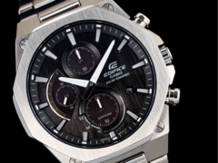 Les nouvelles montres de la série Casio Edifice EFS-S650 seront dotées d'une lunette en céramique, une première pour la ligne de produits Edifice. Sur la photo, la Casio Edifice EFS-S570D-1A. (Source de l'image : Casio)