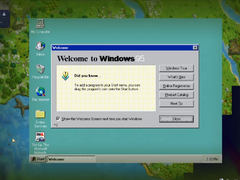 Une capture d'écran de Hytale exécutant une installation fonctionnelle de Windows 95 (source de l'image : HytaleModding on X)