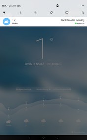 Lenovo Tab P10 - Notification de météo toujours présente.
