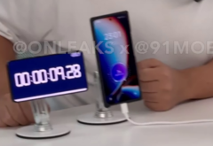 La vidéo de démonstration montre que le smartphone, dont le nom n'a pas été dévoilé, atteint un taux de charge de 10 % en 23 secondes, puis de 17 % en seulement 35 secondes. (Source de l'image : 91Mobiles x @OnLeaks)