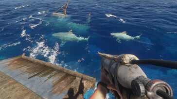 Une image montrant des requins dans Stranded Deep.