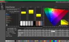 ColorChecker (par rapport à P3)