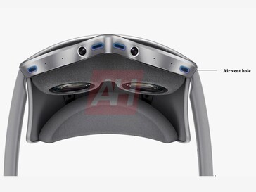 Orifices d'aération au bas du casque Galaxy XR. (Source de l'image : Android Headlines)