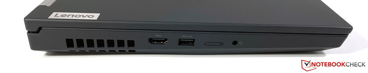 A gauche : HDMI 2.1, USB-A (3.2 Gen 1), carte SIM, audio 3.5 mm