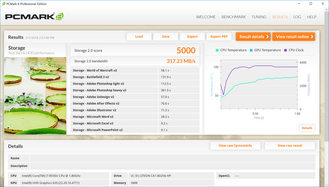 Spectre x360 13t - PCMark 8 Stockage.