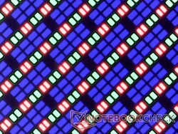 Des sous-pixels RVB d'une grande netteté sur un écran tactile brillant