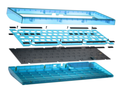CannonKeys Photon Teal vue éclatée de la construction