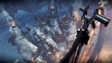 Une image représentant des bâtiments dans Frostpunk.