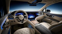 Mercedes a partagé le premier aperçu de l&#039;intérieur du SUV EQS 2023. (Image source : Mercedes-Benz)