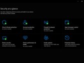 Le tableau de bord de l'application « Sécurité Windows » affichant le menu « Aperçu de la sécurité ».