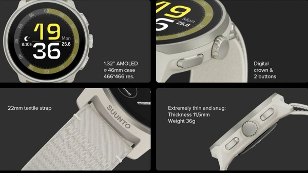La Sunnto Run est une montre intelligente fine et légère. (Source : Suunto)