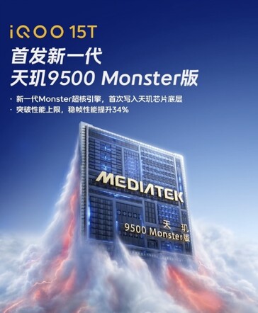 Dimensity 9500 Monster Edition confirmée pour l'iQoo 15T.