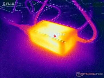 L'adaptateur CA peut atteindre plus de 33°C en cas d'utilisation intensive