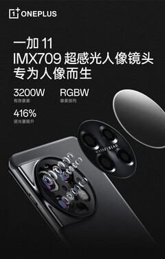 OnePlus vante les mérites des caméras arrière du 11 en détail. (Source : OnePlus via Weibo)