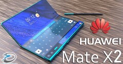 Le Mate X2 sera apparemment doté d'un design replié vers l'intérieur et d'un second écran. (Source de l'image : TechConfigurations)