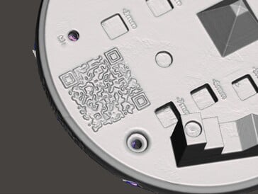 Quelques détails perdus dans le scan 3D, comme on peut le voir avec le code-barres