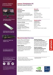 Lenovo ThinkStation PX - Spécifications (Source de l'image : Lenovo)