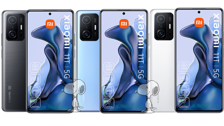 Le Xiaomi 11T doit se contenter d'un SoC MediaTek Dimensity 1200 et d'une recharge de 67 W. (Image source : @_snoopytech_)