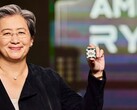 Lisa Su, PDG d'AMD, présente un processeur Ryzen. Sa rémunération pour 2025 a été portée à 33 millions de dollars. (Source de l'image : AMD)