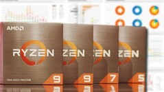 Les puces AMD Ryzen 5000 s'avèrent toujours aussi populaires auprès des constructeurs de PC de bureau. (Image source : AMD/Mindfactory - édité)