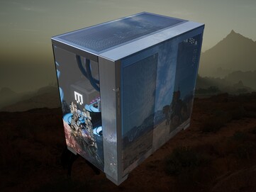 Maingear Crimson Desert Limited Edition PC front montré à l'angle