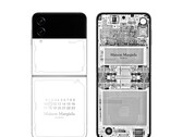 Le Galaxy Z Flip4 Maison Margiela Edition ne sera disponible que sur certains marchés. (Image source : Samsung)