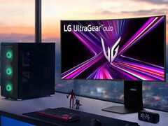 L'UltraGear OLED 45GX900A a une courbure de 800R et un format 21:9. (Source de l'image : LG)