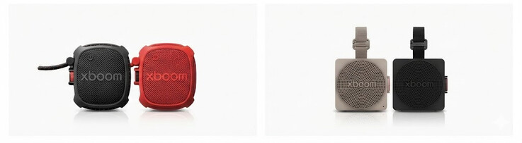 Sur la photo : LG Xboom Mini (à droite) et Xboom Rock (à gauche). Source de l'image : LG